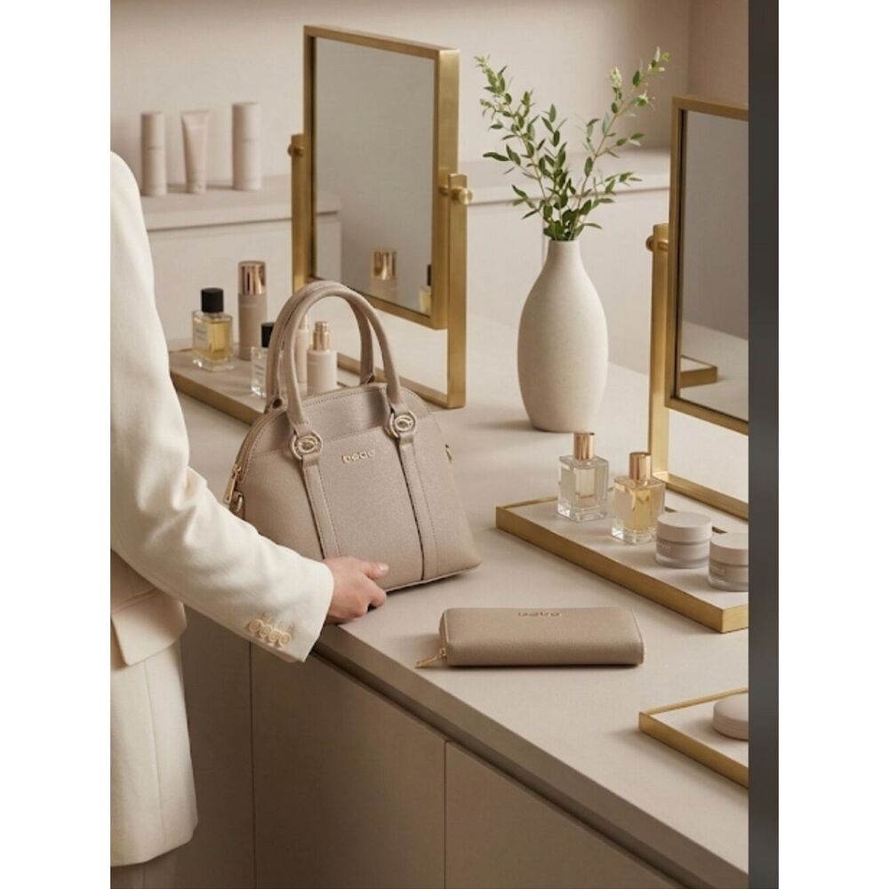 Bebe Bag And Wallet Tan No Crossbody Strap